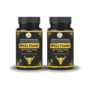 PACK OF 2 BY HERBAL VEDANTA MAXX POWER CAPSULES: For Boosting Stamina & Power In Men